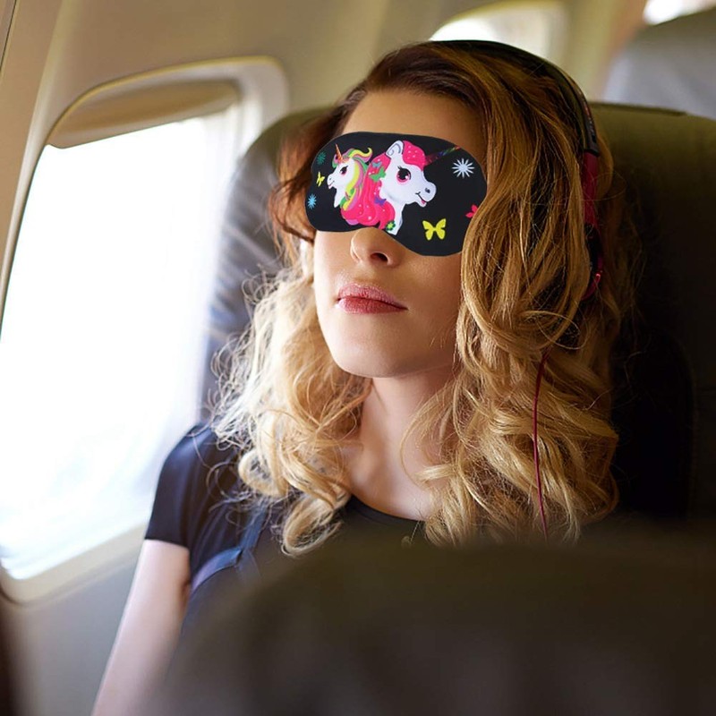 iwobi Pack of 5 Sleeping Mask Girls Women Unicorn Eye
