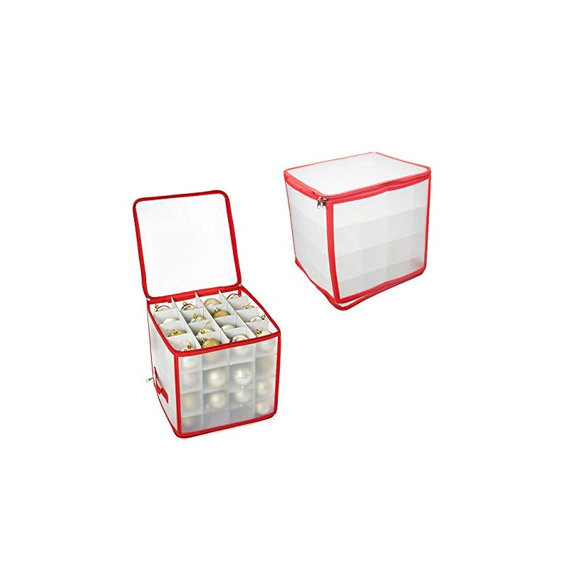 DEENZ CHRISTMAS TREE 64 BAUBLE DECORATIONS STORAGE BOX WITH ZIP
