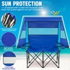 Juexica Double Beach Chair with Shade Canopy, 2 Person Camping