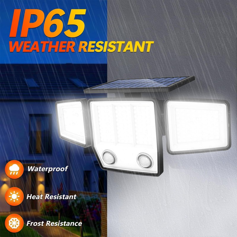 Solar Motion Sensor Outdoor Lights - 3000LM 236LEDs Outdoor Motion