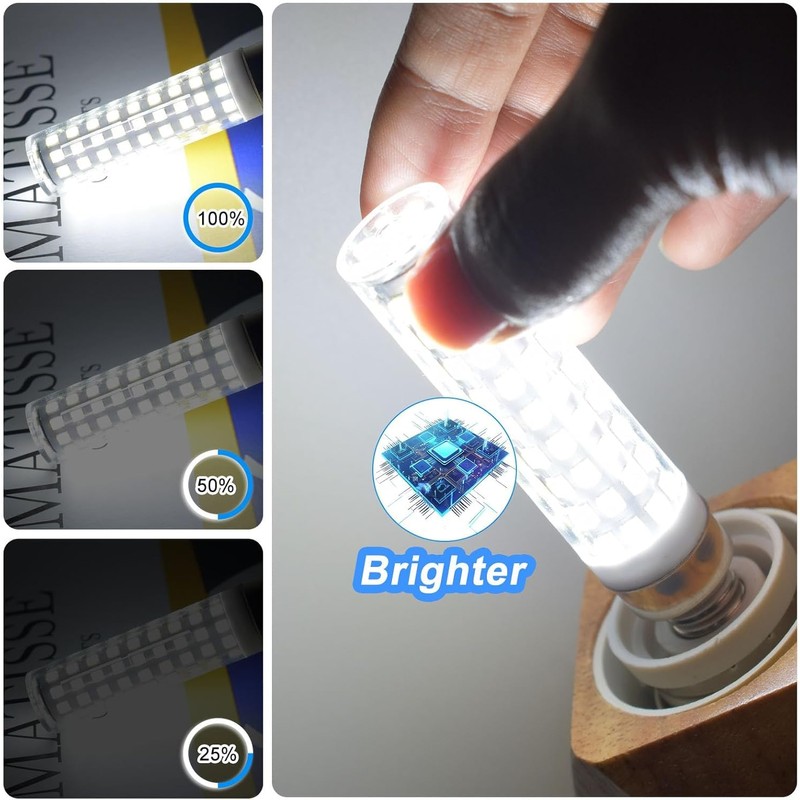 TZHILAN E12 Led Bulbs 100 Watt Equivalent, Dimmable Chandelier Light