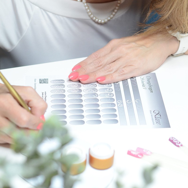 Nail Design Nail Art Practice Sheet Roses