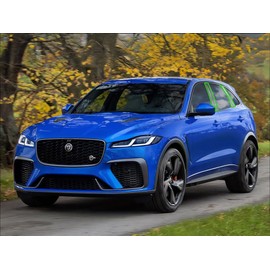 Rvinyl Pillar Post Pre Cut Window Trim Kits in Gloss Black Compatible with Jaguar F-Pace 2017-2023 - Adhesive Backs