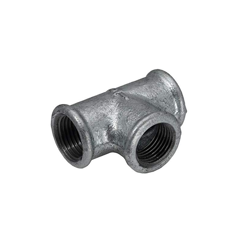 Cast T-piece with 3x internal thread Rp 3/8 inch (IG),