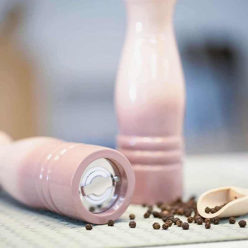 Salt and Pepper Grinder Set, 8 Inch, Pink/Grey Gradient Classical