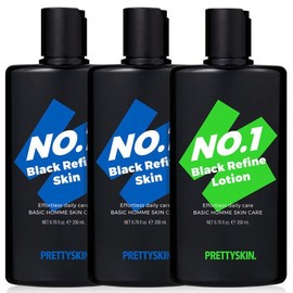 Pretty Skin Men's Cosmetics: 2 Skin Toners + 1 Lotion, Total 600ml, Men's Skin Toner, Men's Lotion All-in-One / 남성화장품 스킨 2개+로션 1개 총600ml 남성스킨 남자로션 올인원