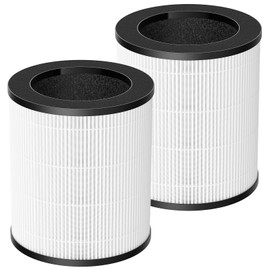 2 Pack B-D03 Filt-er Replacement Compatible with MOOKA B-D03 Air Purifi-er for Home Large Room up to 1500 ft², 3-in-1 True HEPA filt-er with High-Efficiency Activated Carbon filt-er