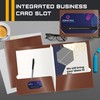 Better Office Products 2 Pocket Glossy Laminated Brown Paper Folders,