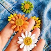 Pack of 6 Daisy Flower Brooch, Daisy Brooch Pin, Enamel