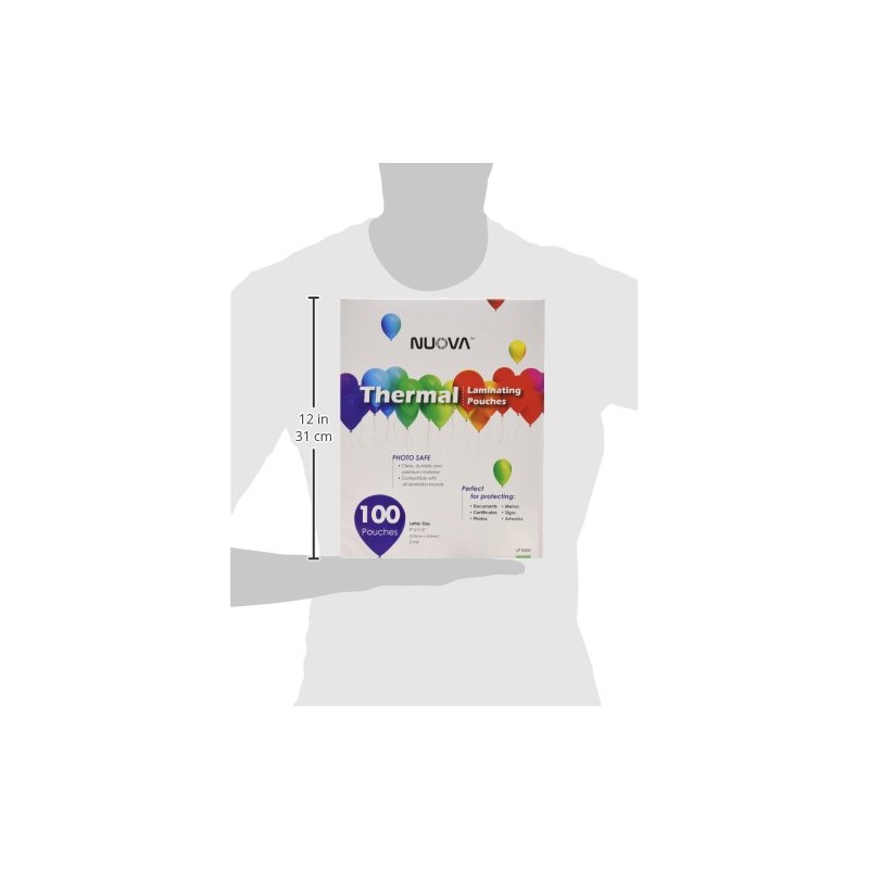 Nuova Premium Thermal Laminating Pouches 9" x 11.5", Letter Size,