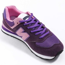 VSUDO 180 cm Oval Running Purple Trainer Laces, Half Round Basketball Sneaker Purple Shoe Laces, Athletic Shoestring or Purple Sport Laces for Trainers, Purple Trainer Shoelaces (2Pairs-Purple-180cm)