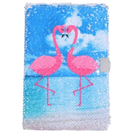 Operitacx Flamingo Notebook Trendy Decor Sequin Notebook Stationary Travel Note Book for Colorful Notebook Office Decorative Diary Book Sequins A5 Paper Students Write