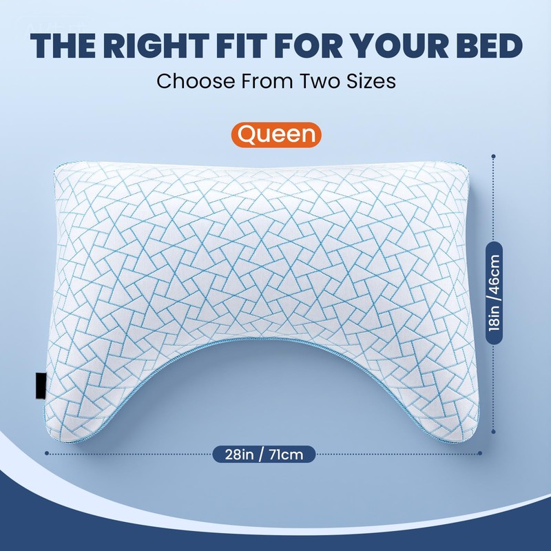 A-Pce Cooling Pillow for Sleeping,Neck and Shoulder Pain,Shredded Memory Foam