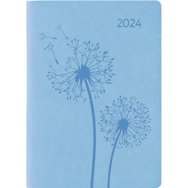 Ladytimer Mini Deluxe Sky 2024 Pocket Calendar 8 x 11.5 cm Tucson Cover with Embossed Motif Weekly 144 Pages Alpha Edition