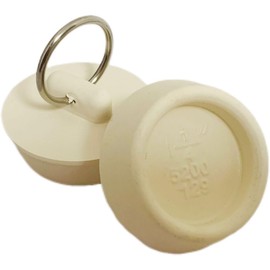 Wvkzuc 2-Pack Premium White Rubber Sink Stoppers Fits – Universal Fit Bathtub Basin and Drain Plugs with Hanging Ring – Durable Flexible and Odor-Resistant for Everyday Use (1-1/4 Inch)