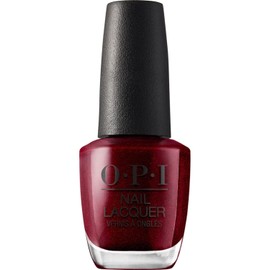 OPI Nail Lacquer I'm Not Really a Waitress | Opaque Dark Red Pearl Chip Resistant Nail Polish | Fast Drying, Streak Free
