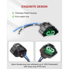 AIONIXER Female Adapter Wire Connector Crafted for H8 H9 H11 880 881, Headlight Connector, Head Lamp Pigtail Adaptor for GMC Che-vy Hon-da Je-ep Fo-rd Dodge Bulb, 2 PCS