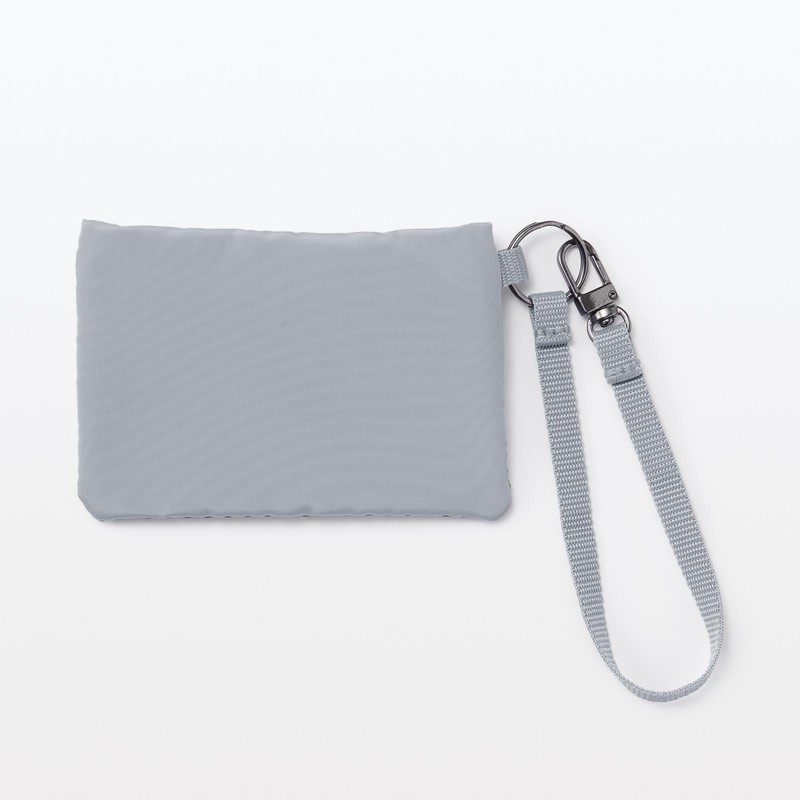 MUJI OHG72A3S Polyester Card Case, Gray, Approx. 3.1 x 4.7