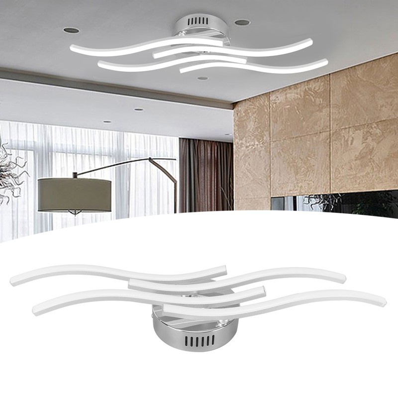 LED Wavy Ceiling Light 140LED Modern Ceiling Lamp for Bedroom