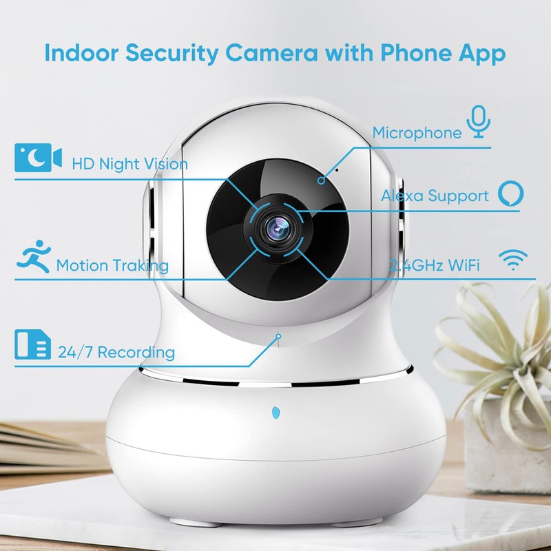 litokam Little elf Wifi Camera, Security Camera Indoor with 360°
