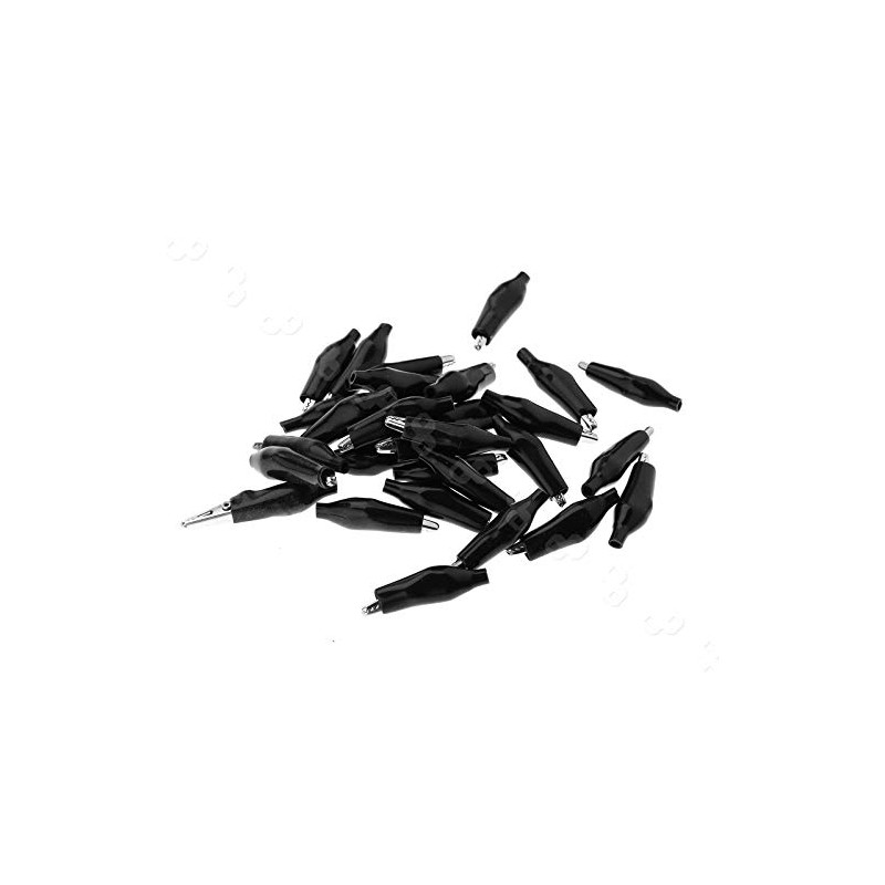 YINETTECH 30 Pieces Black Airbrush Parts Holder Colour Crocodile Clip