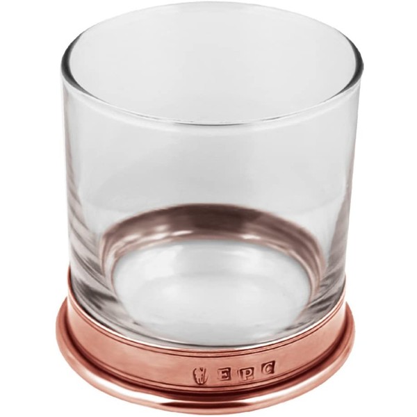English Pewter Company 11oz Old Fashioned Whisky Rocks Glass In Stunning Rose Pewter Copper Finish [RP01]