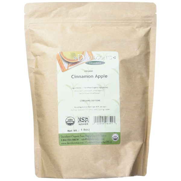 Davidson's Organic Tea Bulk, Cinnamon Apple, 16-Ounce Bag