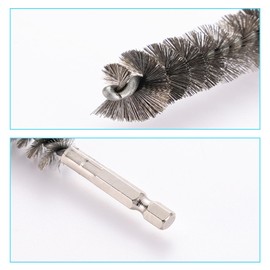 Pack of 14 Wire Brush Drill, 8-25 mm, Various Sizes, Cylinder Brush, Heating Boiler Brush, Stainless Steel Boiler Brush with Hexagonal Bar, 1/4 Cylinder Brush for Polishing Grinding, Hammer Drills