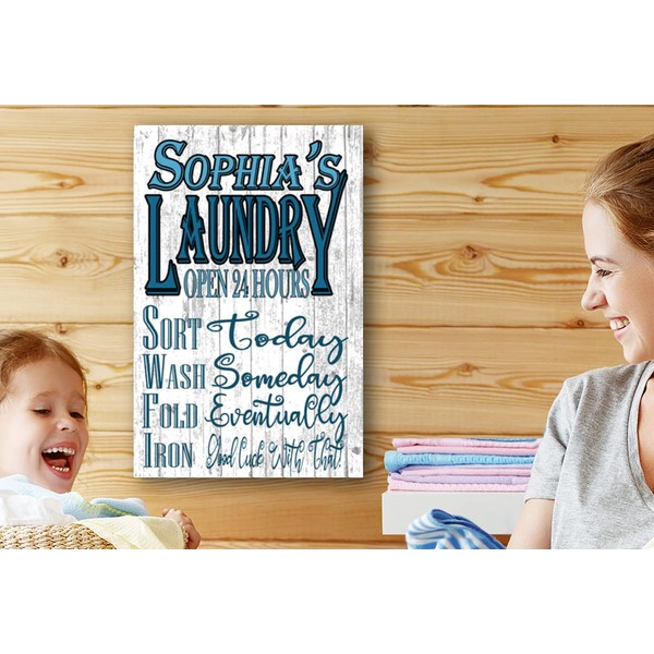 Custom Laundry Room Name Signs Personalized Rustic Home Decor Hanging