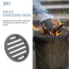 iplusmile Round Fire Grate for Stove Fireproof Grate Insert for