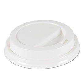Boardwalk BWKDEERHLIDW Deerfield Plastic Lids for 10 - 16 oz. Hot Cups - White (1000/Carton)