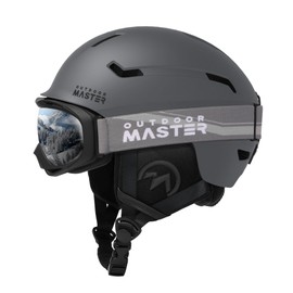 OutdoorMaster Ski Helmet Set,Snowboard Helmet with Goggles for Adults - Durable PC Shell, Protective EPS Foam & 12 Cooling Vents -Snow Helmets for Men, Women & Youth