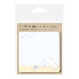 Midori 19098006 Sticky Notes Paper Coffee and Dog Pattern