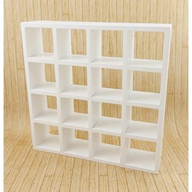 Melody Jane Dollhouse 16 Cube Shelf Unit White Modern Shelves Room Divider