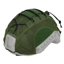 Tactical Helmet Cover, Tactical Helmet Covers, Breathable Hunting Helmet Cover with Velcro Fastening + Nylon Loops + Rubber Cord for Helmet