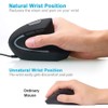 Abauoat USB Wired Mouse Vertical Ergonomic Mouse Vertical Handle and