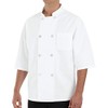 Chef Designs mens Designs® ½ Sleeve Coat chefs jackets, White,
