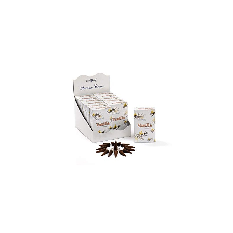 Stamford Vanilla Incense Cones, 15 Cones x 12 Packs