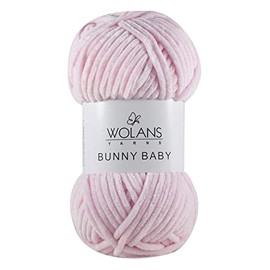 Wolans Bunny Baby Chenille Style Yarn Wool 70 Colours Available 100g Balls (Light Pink Col 4)