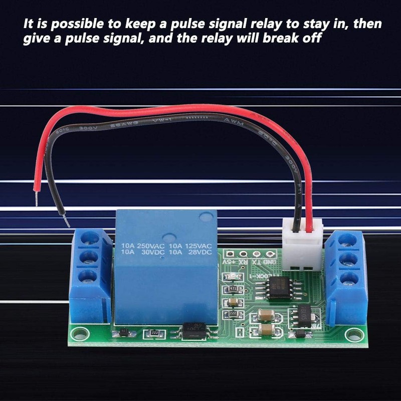 Self Locking Switch Trigger Relay Module One Button Start Stop(12V)