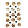 Loty Store 15 Sets 20mm Replacement Jeans Buttons Pants Metal