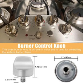Gxcdizx 5-Pack WB03X32194 WB03T10329 Cooktop Burner Knob for GE Cafe Series Gas Range CGP350SET1SS, CGP350SET2SS, CGP350SET3SS, CGP350SET4SS, CGP650SET1SS, CGP650SET2SS
