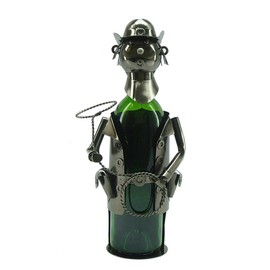 Imported Gift Depot Ranchero Cowboy Sheriff Metal Wine Bottle Holder Character