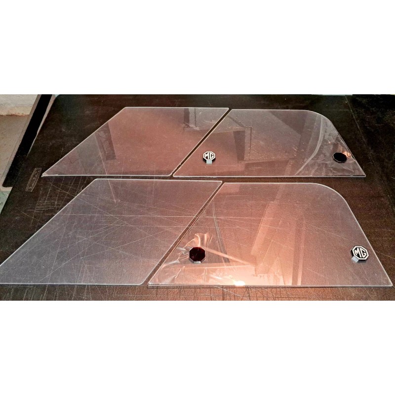 DAXCNC MGA SIDE CURTAIN SLIDING WINDOWS SET 1956-1962 CLEAR 10