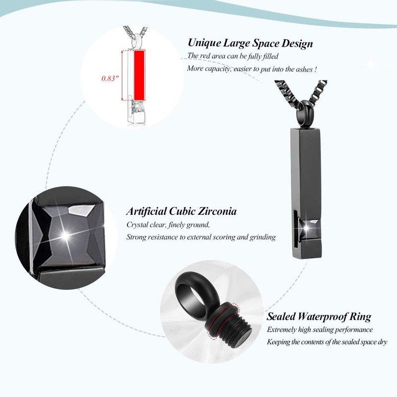 XSMZB Urn Necklaces for Ashes Birthstone Cremation Jewelry for Ashes