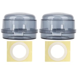 Aoveew 2pcs Gas Stove Knob Covers Safety Knob Locks for Gas Stove Protect Your Loved Ones with Confidence (Black Shine)