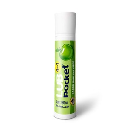 LubricanteLub Pocket de Manzana Verde 60 ml. Lubricante para el cuerpo. Disfruta del mejor aroma y sabor. Puede ser usado para masajes y si soplas se 