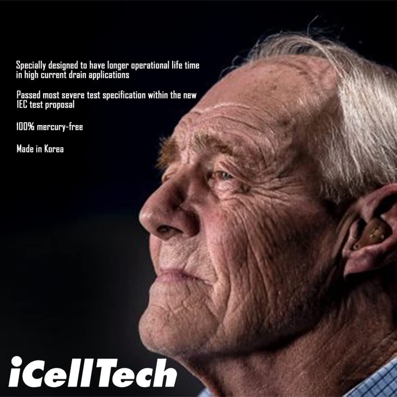 iCellTech Size 13 Hearing Aid Batteries (6 batteries)