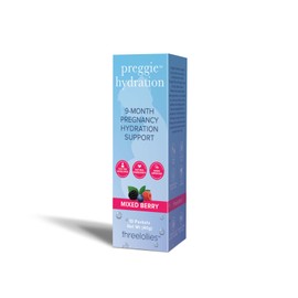 Three Lollies Preggie Hydration Sticks – Doctor Developed Electrolyte Packets to Replenish Fluid during Pregnancy, Restore Electrolytes - Unique Formulation of Vitamins & Minerals –Mixed Berry,10-Pack