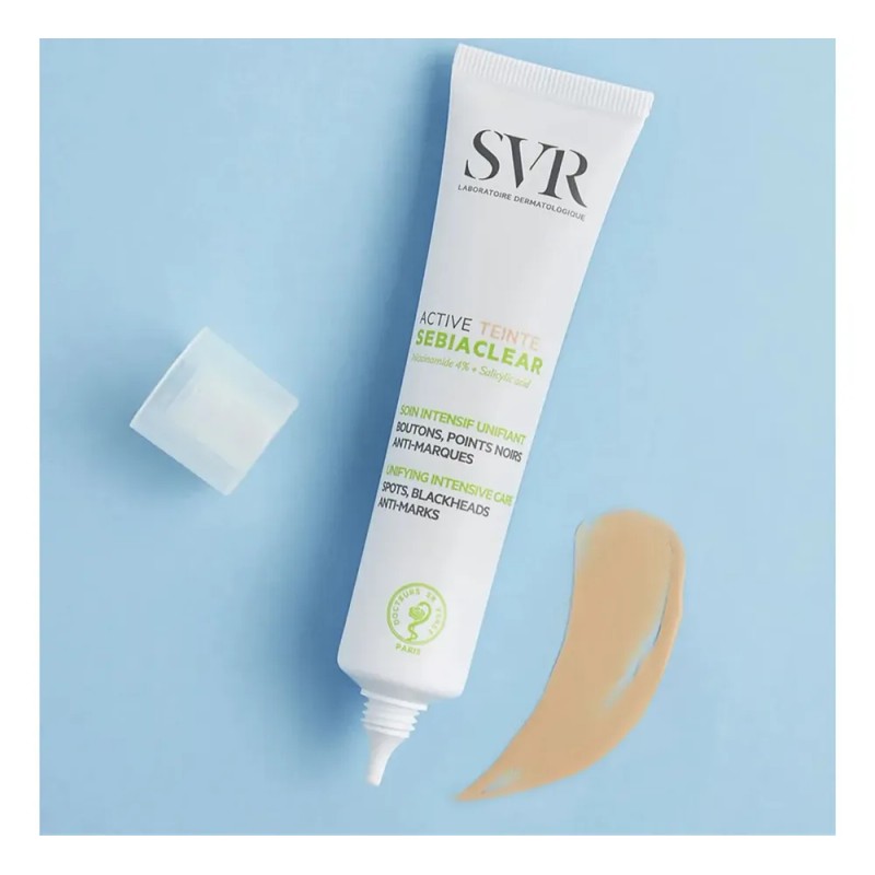 Svr Sebiaclear Active Teinte 40ml Tratamiento Acné Con Color